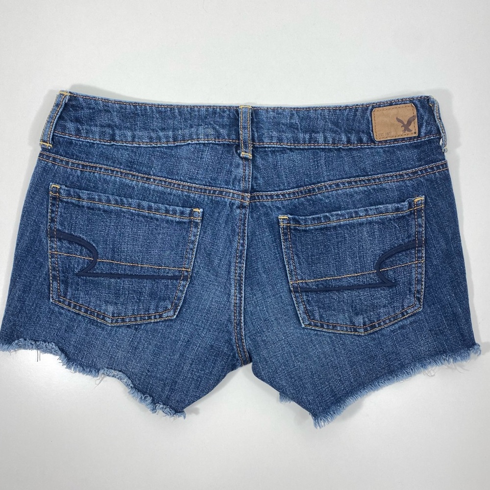 American Eagle Outfitters Ditzy Floral Embroidered Cutoffs Denim Jean Shorts 4 - Picture 3 of 11